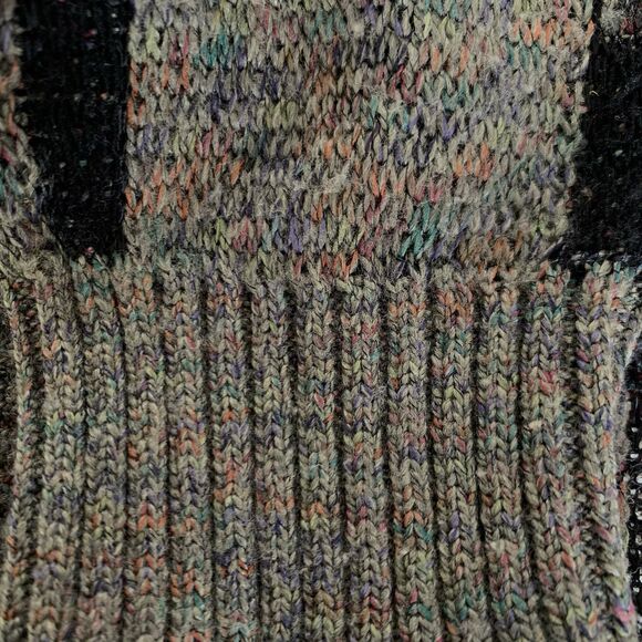 VTG London Fog Cardigan Sweater Men L Gray Button USA Grandpa Cosby Cobain Cabin - Picture 4 of 8